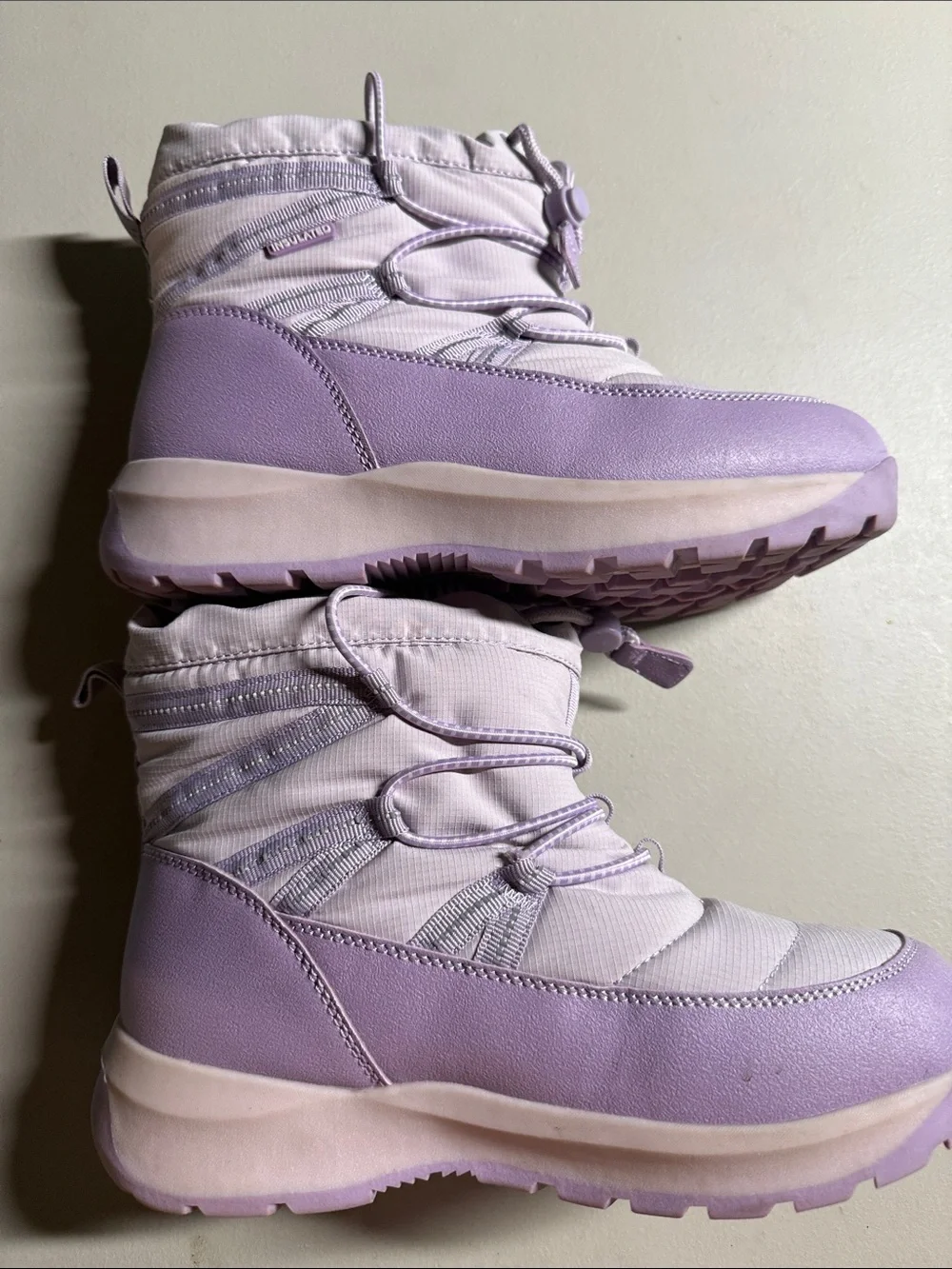 Lands' End Lilac Kids Snow Boots with Toggle Closure